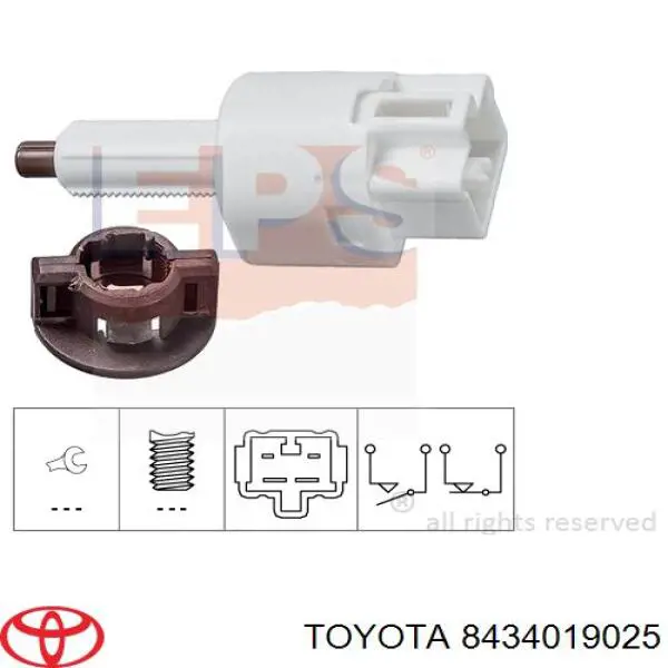 8434019025 Toyota interruptor luz de freno