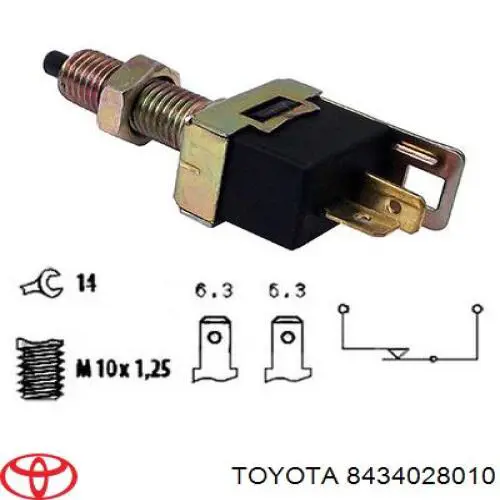 8434028010 Toyota interruptor luz de freno