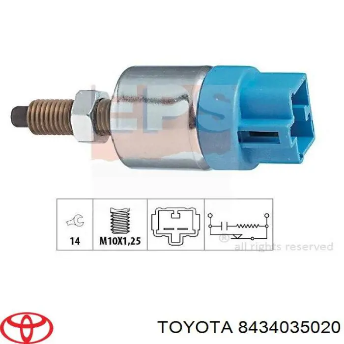 8434035020 Toyota interruptor luz de freno
