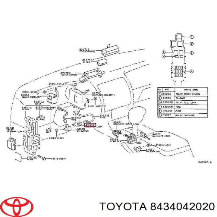 Comprar 8434042020 Toyota Interruptor de luz de freno