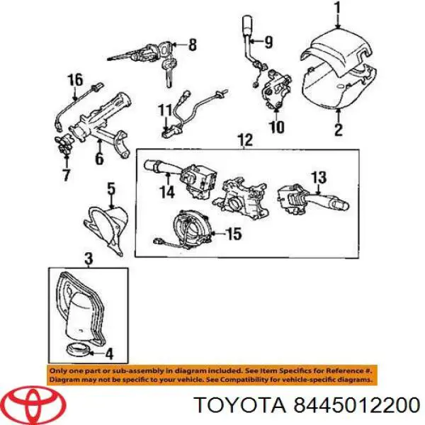 Interruptor de encendido / arranque Toyota Hilux N