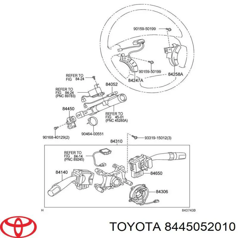 Interruptor de encendido para Toyota Corolla (E12J)