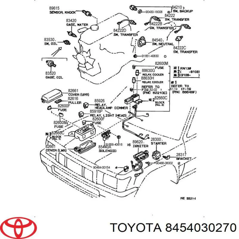 Sensor de punto muerto Toyota 8454030270 precio, desde 251,22 EUR