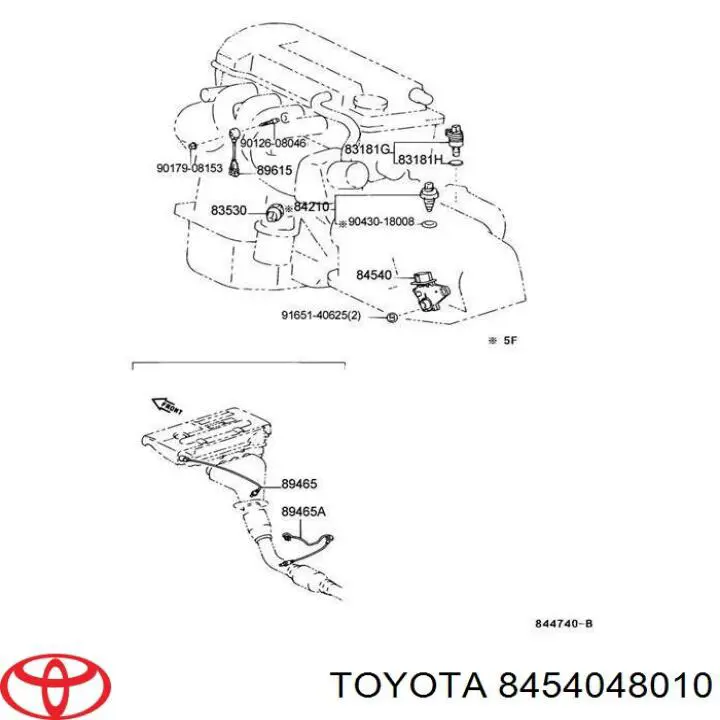 8454048010 Toyota interruptor de caja de cambios automática