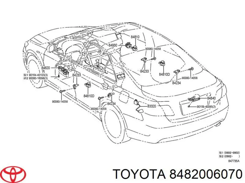 8482006071 Toyota interruptor de elevalunas delantera izquierda