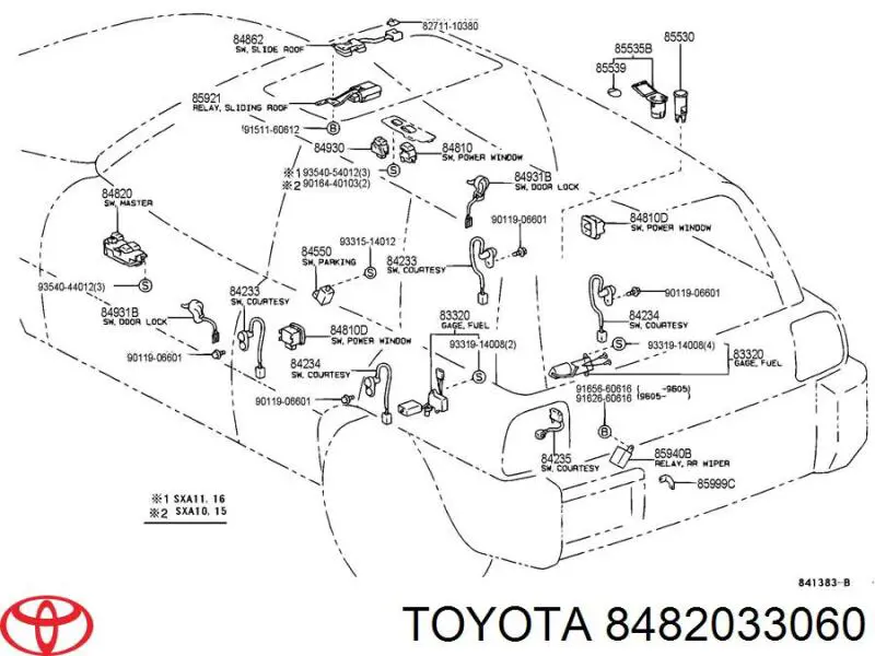 Mecanismo de elevalunas delantero izquierdo 8482033060 Toyota