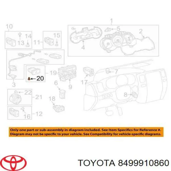  Toyota 8499910860 precio, desde 7,64 EUR