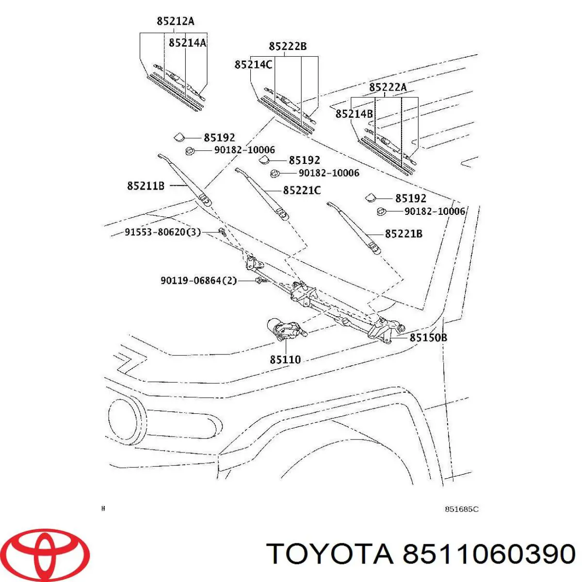 8511060390 Toyota