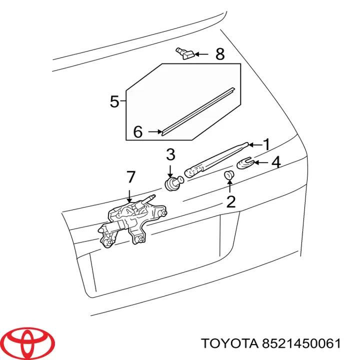 Escobilla del limpiaparabrisas del lado del pasajero Toyota 8521450061 precio, desde 4,84 EUR