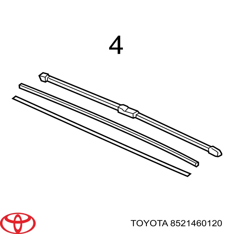 8521460120 Toyota limpiaparabrisas de luna delantera copiloto