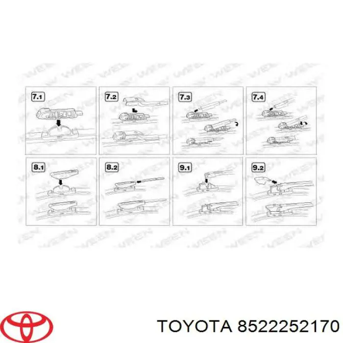 Escobilla del limpiaparabrisas del lado del conductor Toyota 8522252170 precio, desde 12,92 EUR