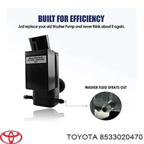 Comprar 8533020470 Toyota Bomba de agua limpiaparabrisas, delantera