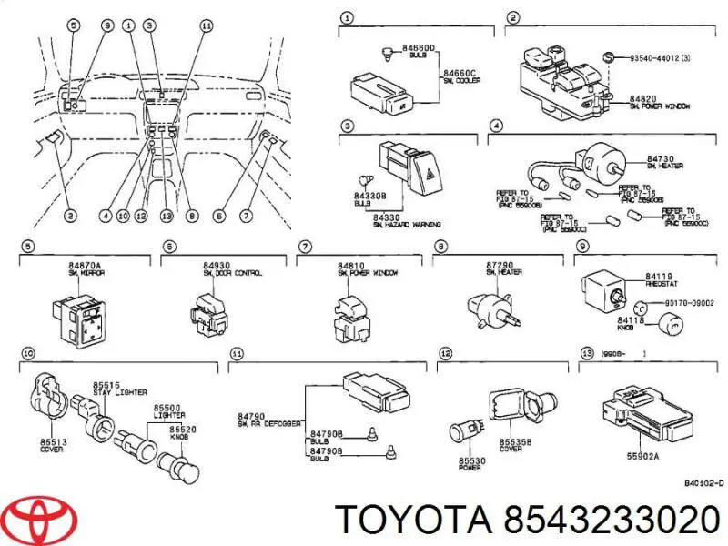 8543233020 Toyota 