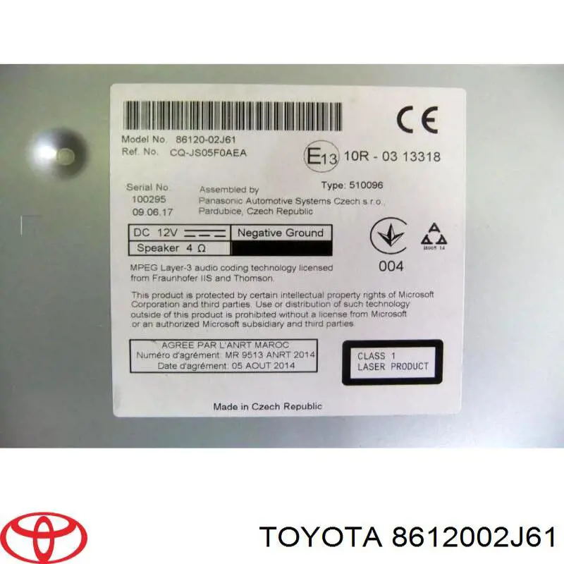  8612002J61 Toyota