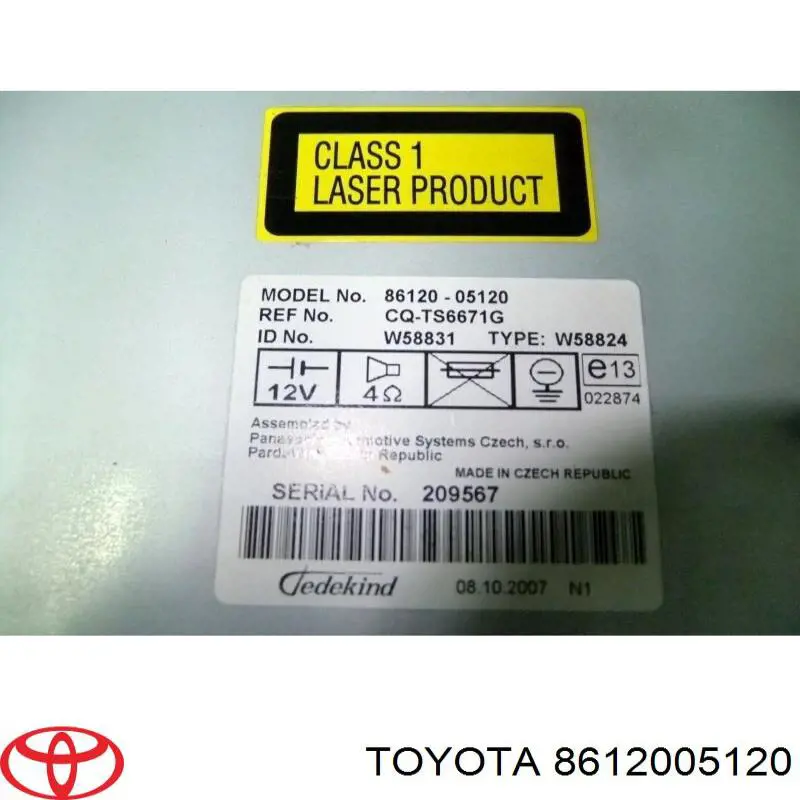 Radio AM/FM Toyota 8612005120 precio, desde 76,96 EUR