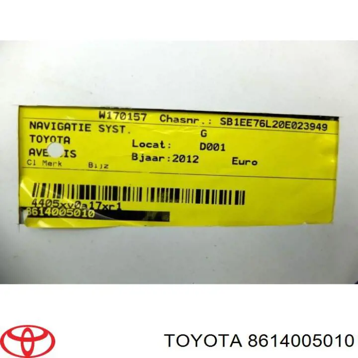 Radio AM/FM Toyota 8614005010 precio, desde 175,69 EUR