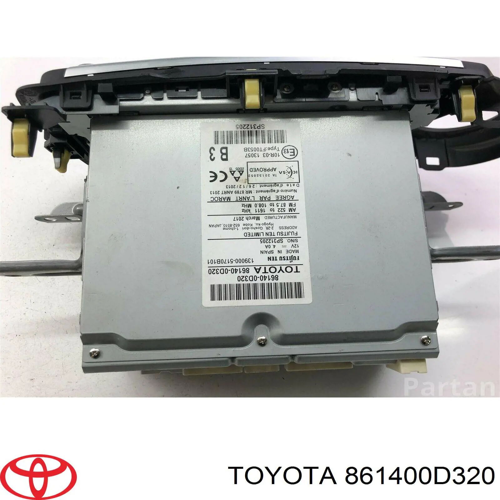 861400D320 Toyota Pantalla multifuncion
