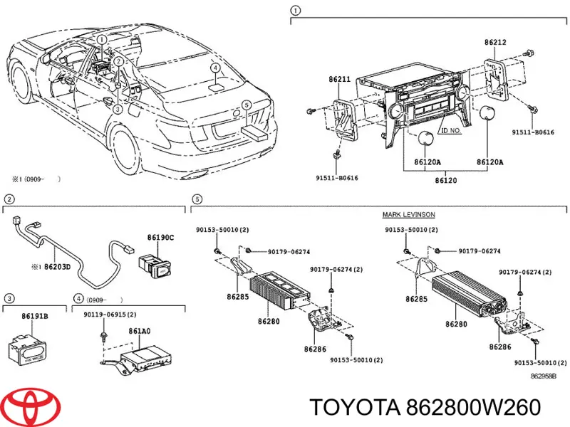 862800W260 Toyota