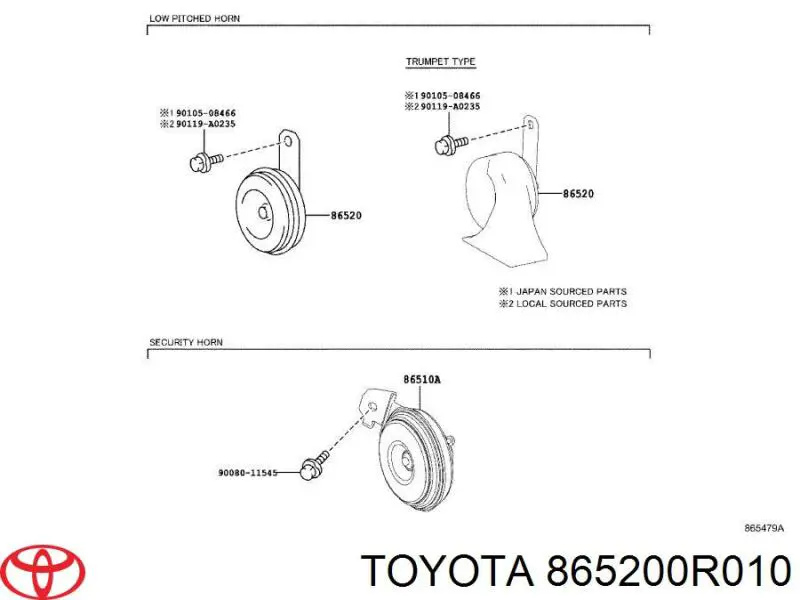 865200R010 Toyota