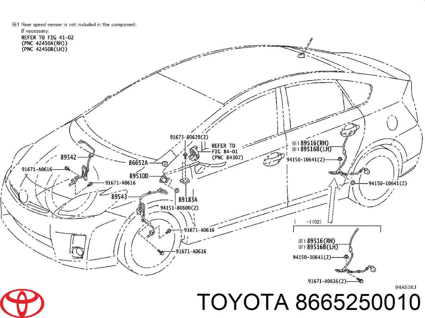 Comprar 8665250010 Toyota Zumbador de sensor de aparcamiento/acceso sin llave