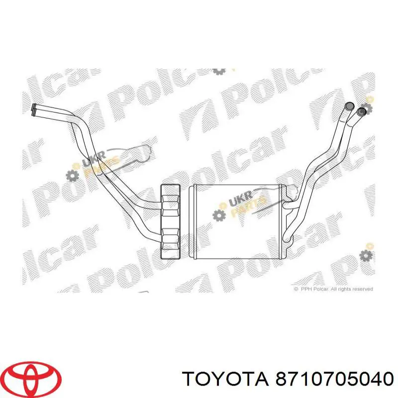 8710705040 Toyota radiador de calefacción