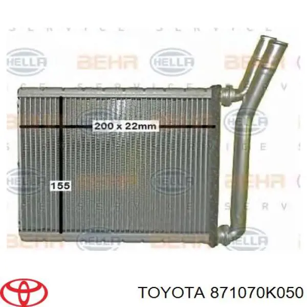 Radiador de calefacción para Toyota HILUX 