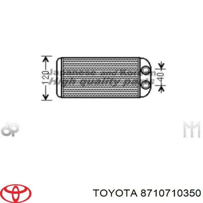 8710710350 Toyota radiador calefacción