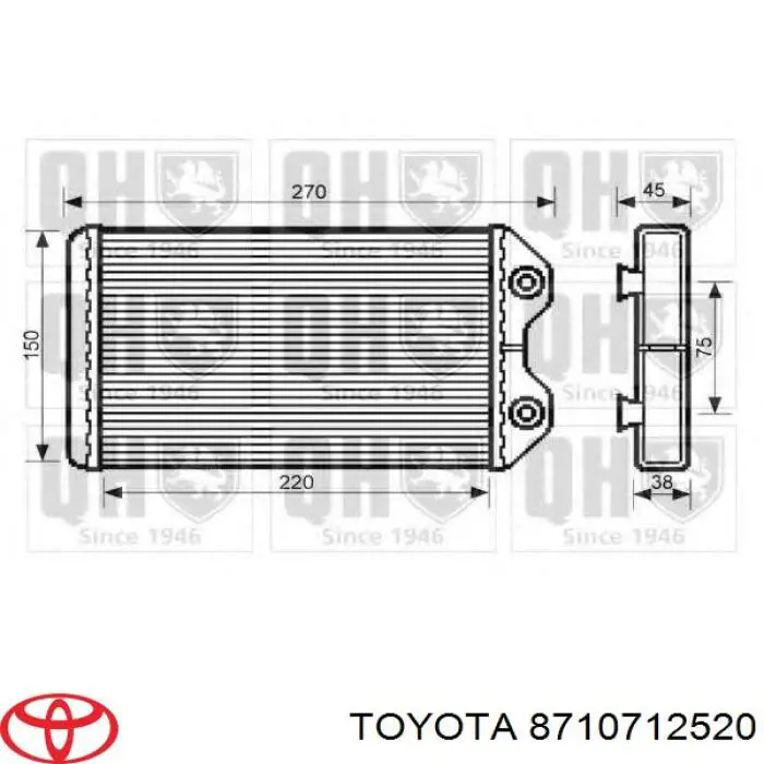 Radiador de calefacción para Toyota Corolla (E11)