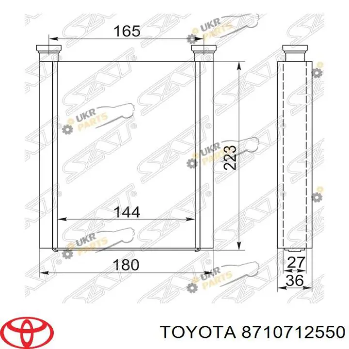 8710712550 Toyota Radiador interior