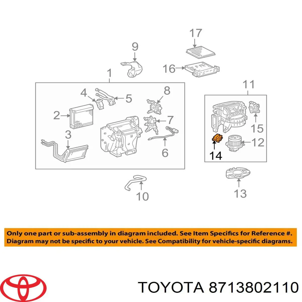 8713802110 Toyota soporte amortiguador delantero