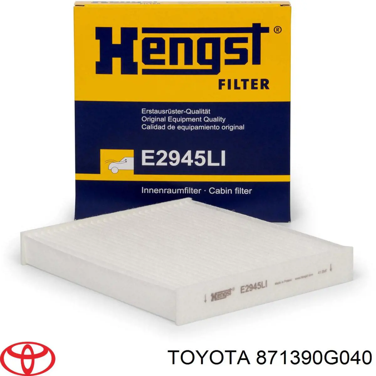871390G040 Toyota filtro habitáculo