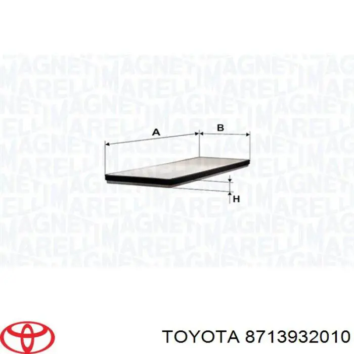 Filtro de cabina Toyota 8713932010 precio, desde 6,08 EUR