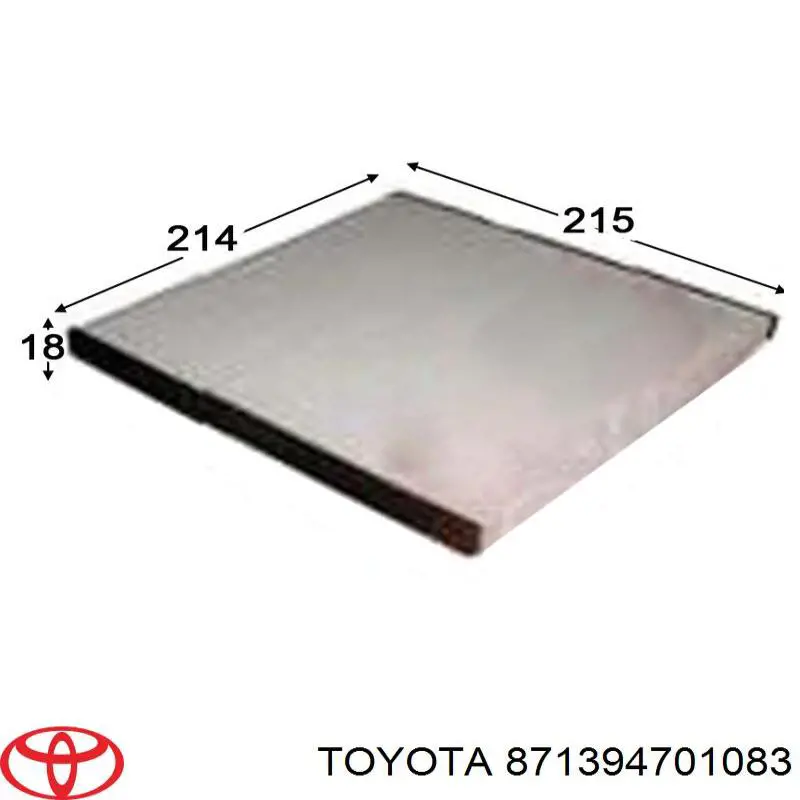 Comprar 871394701083 Toyota Filtro de aire del habitáculo