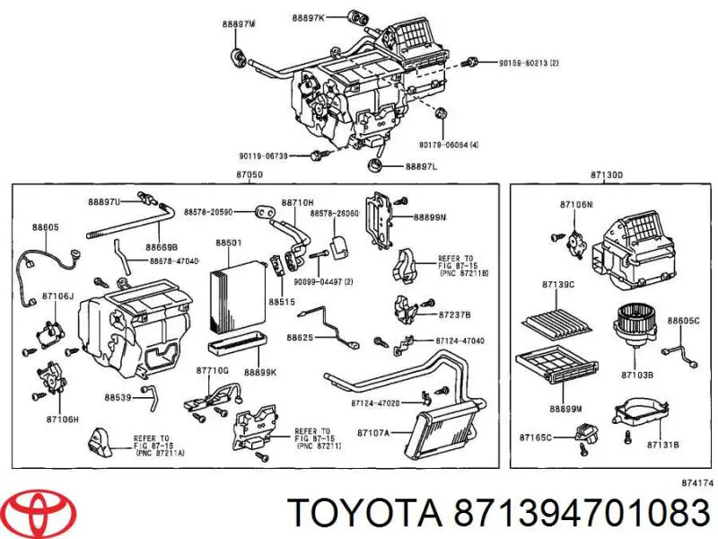 Filtro de habitáculo 871394701083 Toyota