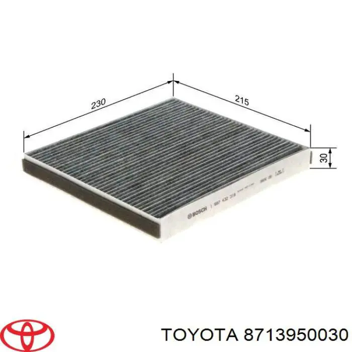 8713950030 Toyota filtro de habitáculo