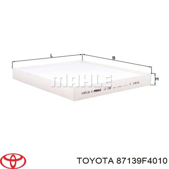 Filtro de cabina Toyota 87139F4010 precio, desde 8,91 EUR