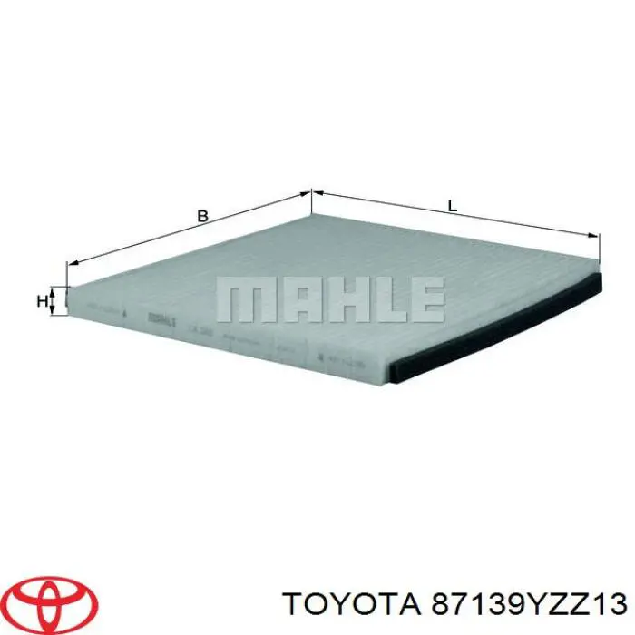 87139YZZ13 Toyota filtro habitáculo