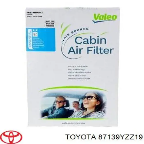 Filtro de habitáculo 87139YZZ19 Toyota