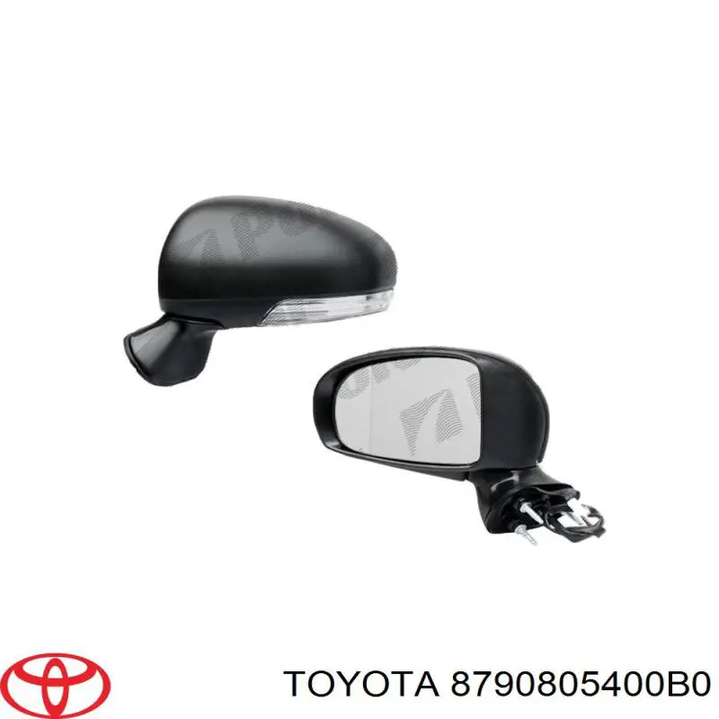 8790805400B0 Toyota espejo retrovisor derecho