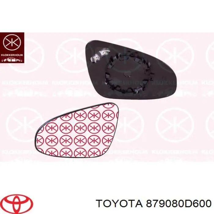 879080D600 Toyota cristal de espejo retrovisor exterior derecho