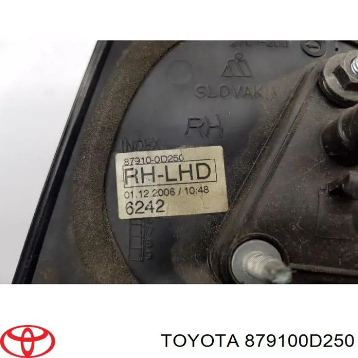 879100D250 Toyota espejo retrovisor derecho