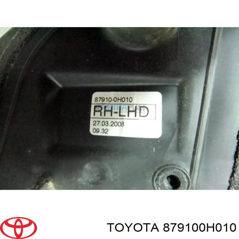 879100H010 Toyota espejo retrovisor derecho