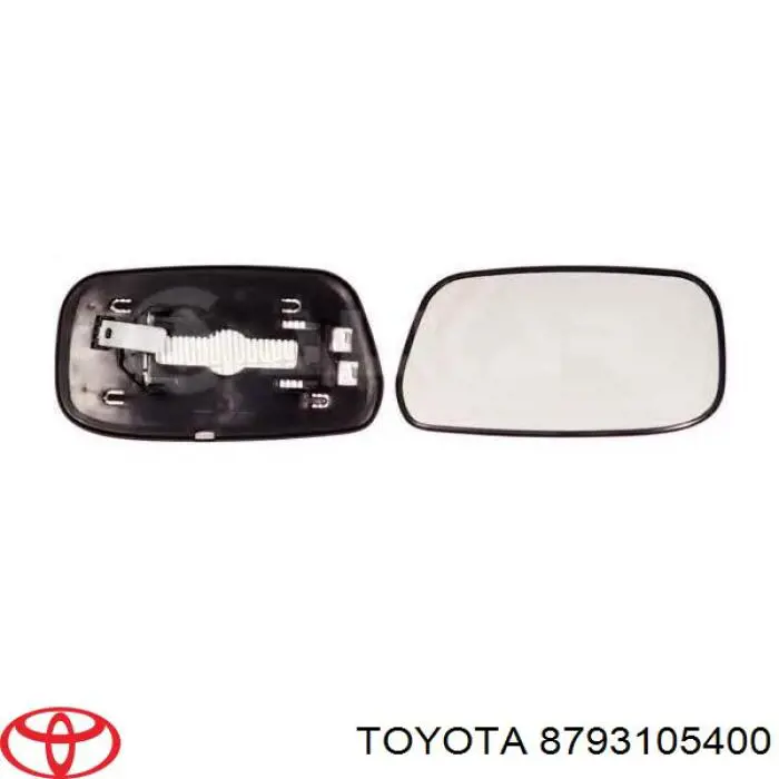 Cristal de retrovisor exterior derecho para Toyota Avensis (T27)