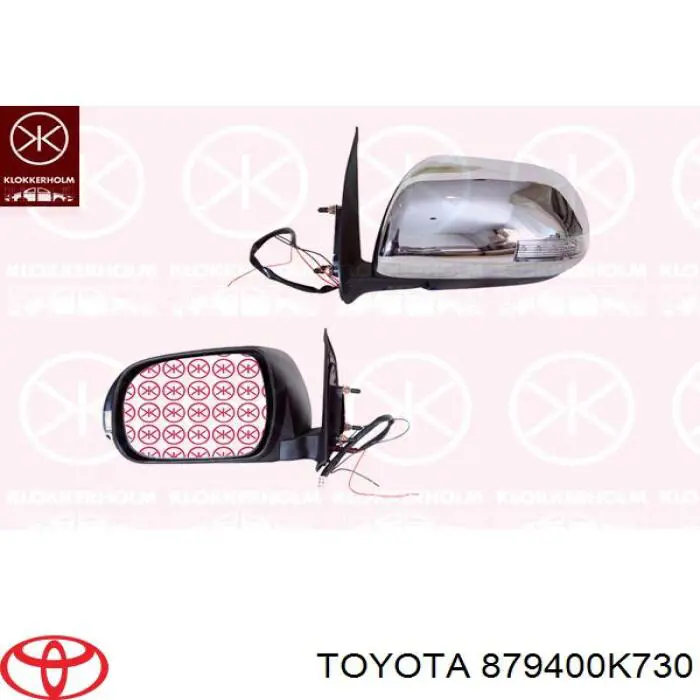 879400K730 Toyota espejo retrovisor izquierdo