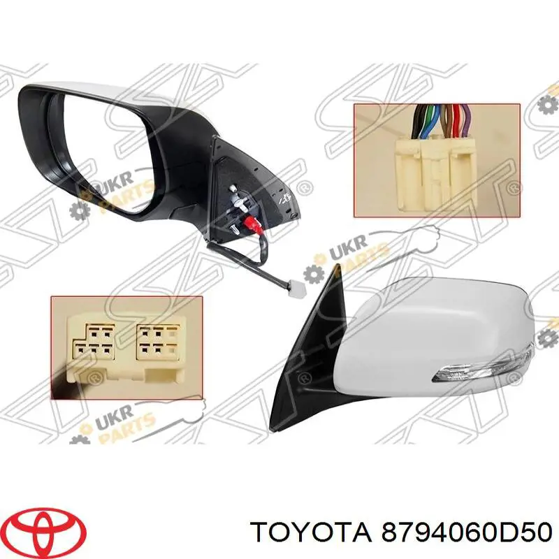 8794060D50 Toyota Espejo retrovisor izquierdo