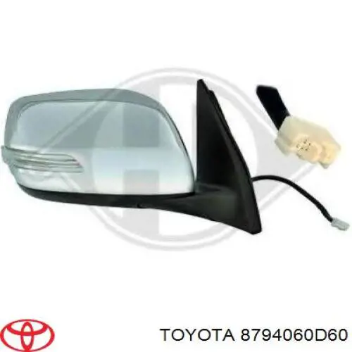 8794060D60 Toyota espejo retrovisor izquierdo