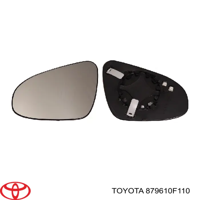 879610F110 Toyota cristal de espejo retrovisor exterior izquierdo