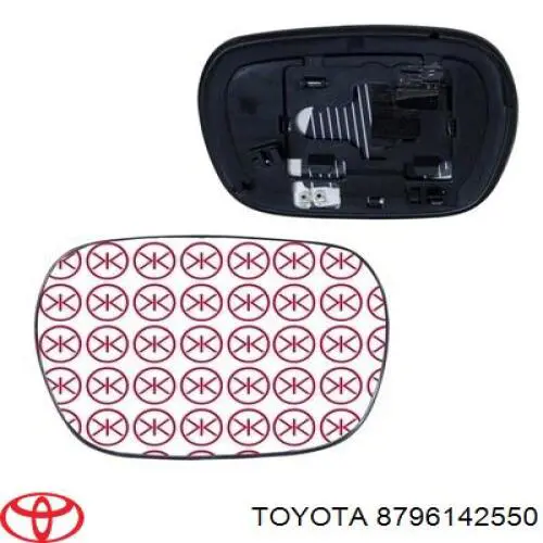 8796142550 Toyota cristal de espejo retrovisor exterior izquierdo