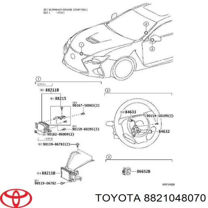 Sensor de distancia por radar Toyota 8821048070 precio, desde 293,12 EUR
