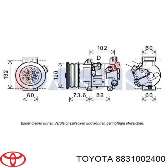 8831002400 Toyota compresor de aire acondicionado